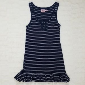 Juicy Couture Navy and Pink Striped Dress